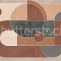 Abstract Geometry, Brown Mural Wallpaper - pure wallpaper artwork