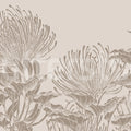 Protea Bloom, Soft Gray Mural Wallpaper - pure wallpaper artwork