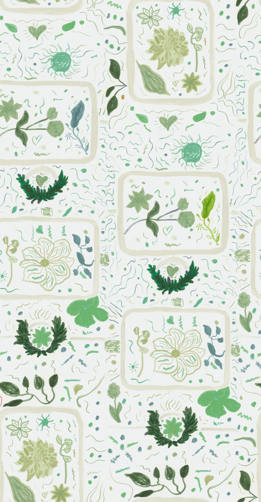 Reverie, Green Mural Wallpaper