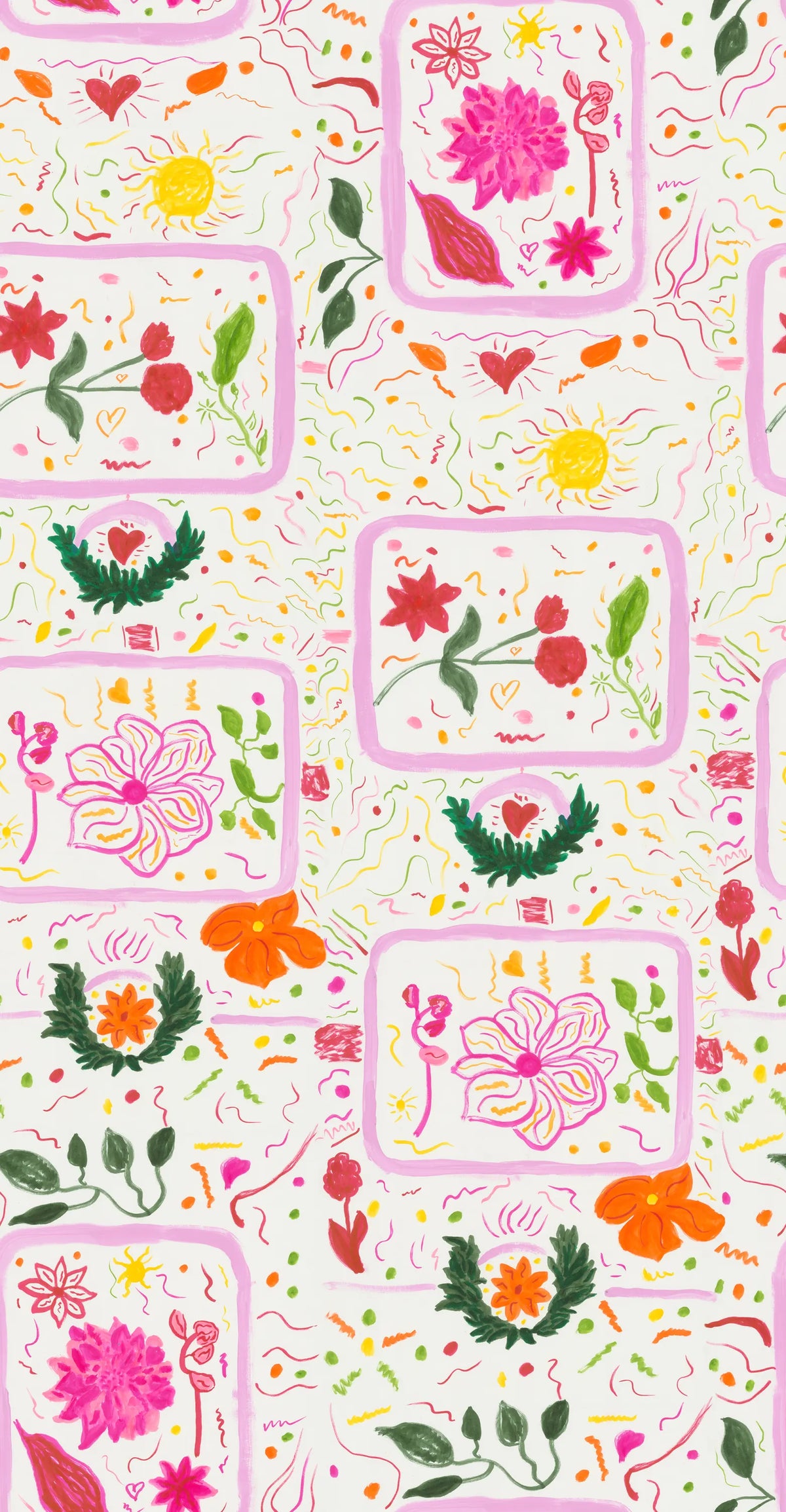 Reverie, Pink Mural Wallpaper - pure wallpaper artwork