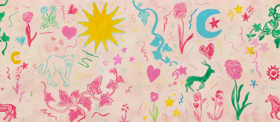 Chroma, Pink Mural Wallpaper