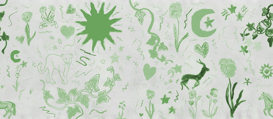 Chroma, Green Mural Wallpaper