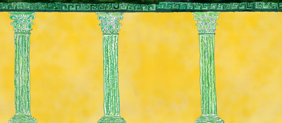 Aegis, Yellow Mural Wallpaper