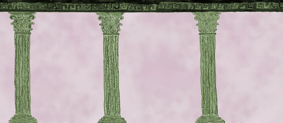 Aegis, Pink Mural Wallpaper
