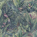 Birds in the Jungle, Blue Mural Wallpaper - pure wallpaper artwork
