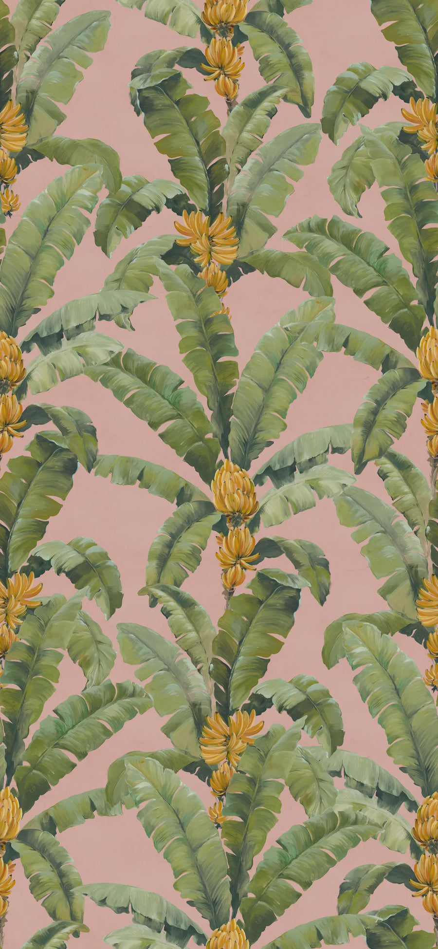 Banana Leaf, Pink Mural Wallpaper