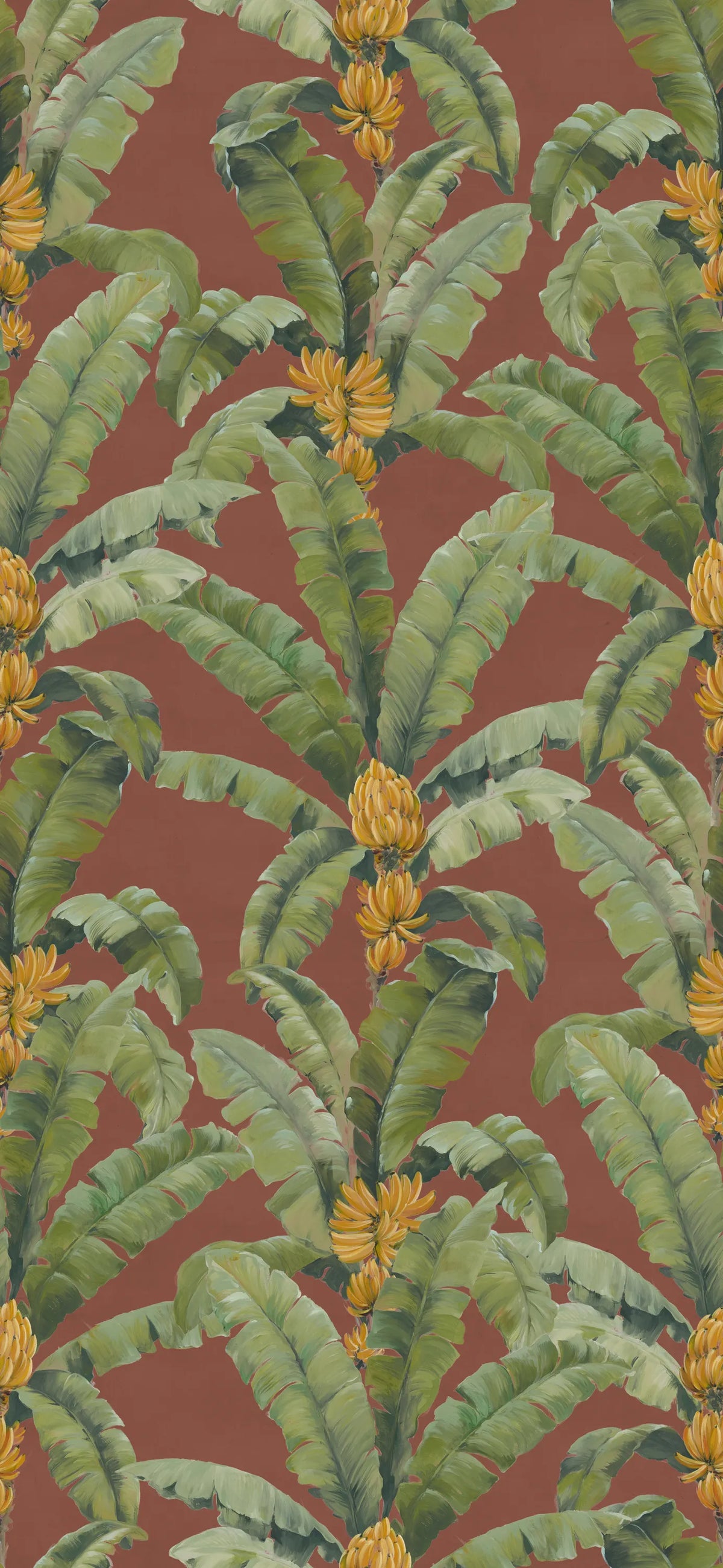 Banana Leaf, Burgundy Mural Wallpaper - pure wallpaper artwork