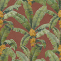 Banana Leaf, Burgundy Mural Wallpaper - pure wallpaper artwork