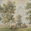 Tree on the Hill, Vintage Mural Wallpaper - pure wallpaper artwork