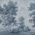 Tree on the Hill, Blue Mural Wallpaper - pure wallpaper artwork