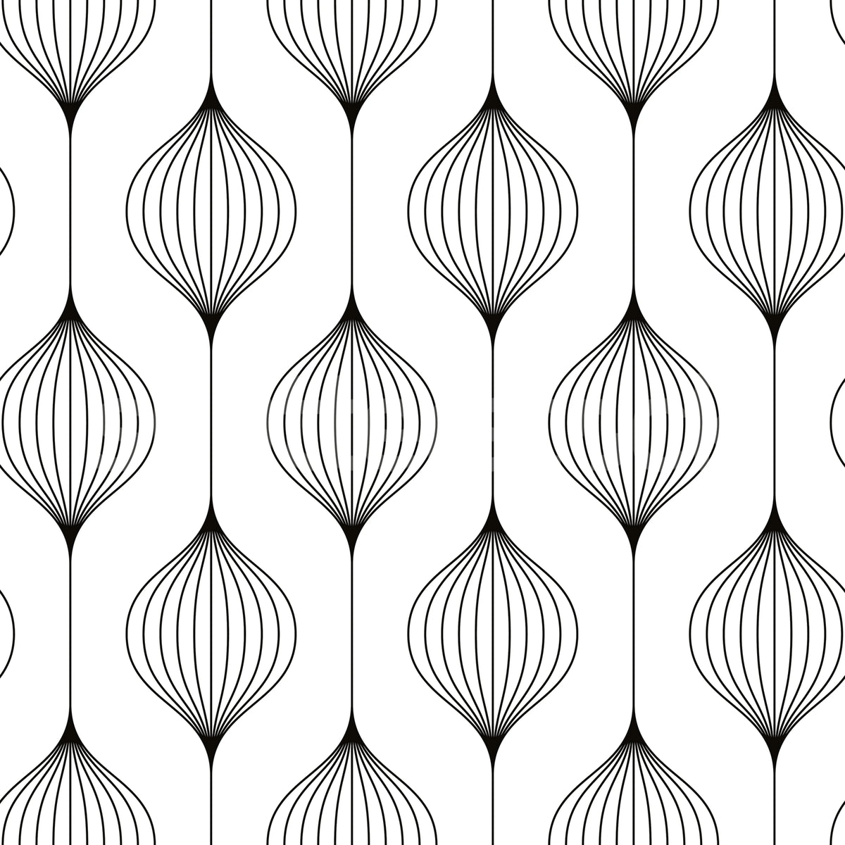 Retro Flow, Licorice Mural Wallpaper - pure wallpaper artwork