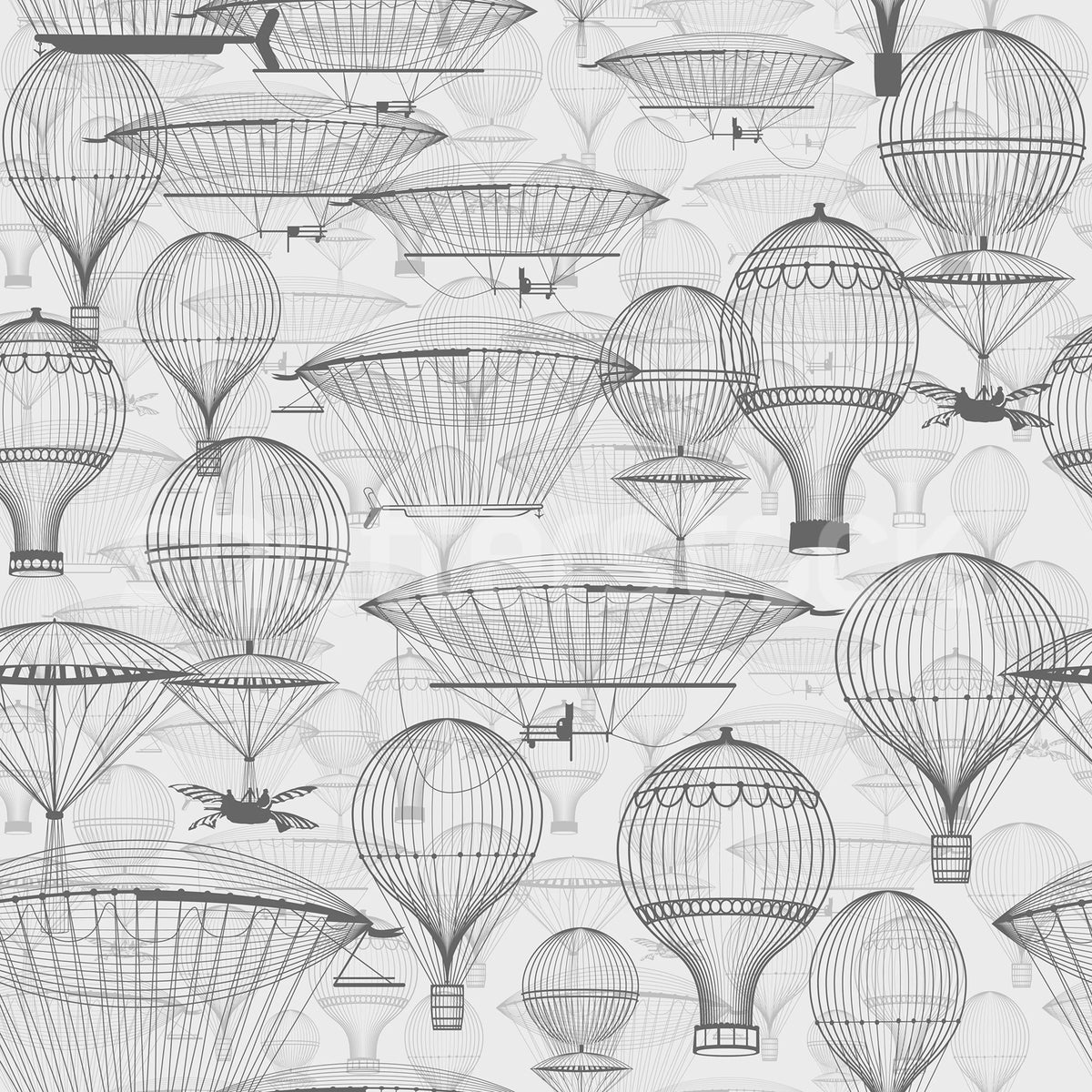 Bon Voyage, Black & White Mural Wallpaper - pure wallpaper artwork
