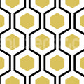 Bold Hexagon, Yellow Mural Wallpaper - pure wallpaper artwork