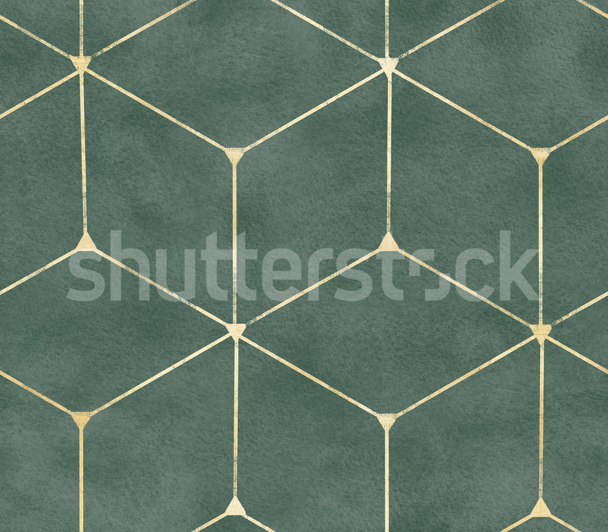 Hexaeder, Green Mural Wallpaper - pure wallpaper artwork