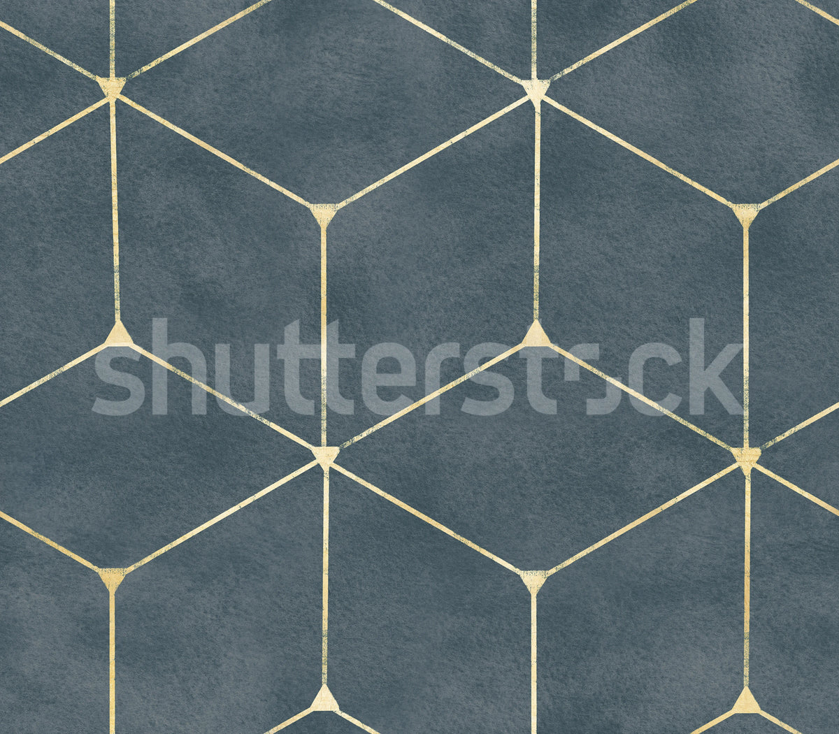 Hexaeder, Blue Mural Wallpaper - pure wallpaper artwork