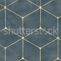 Hexaeder, Blue Mural Wallpaper - pure wallpaper artwork