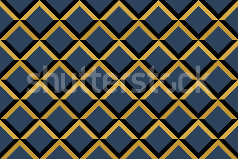 Lattice, Dark Blue Mural Wallpaper