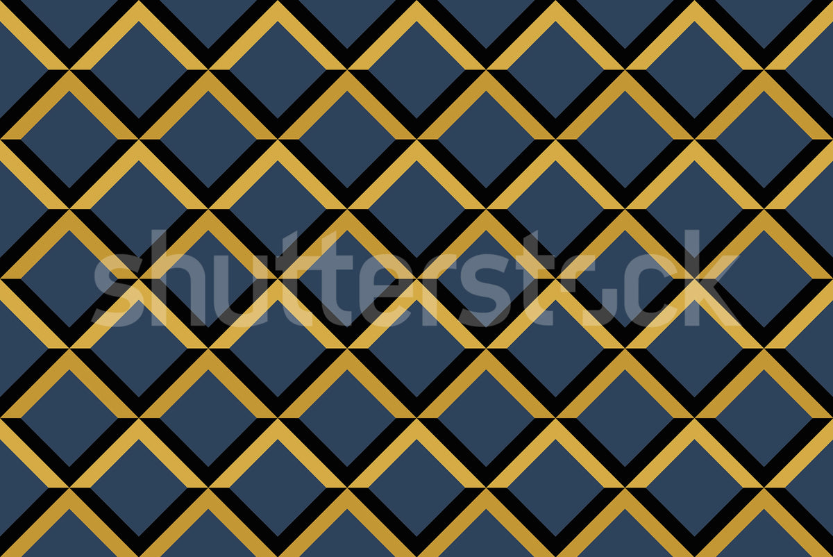 Lattice, Dark Blue Mural Wallpaper - pure wallpaper artwork