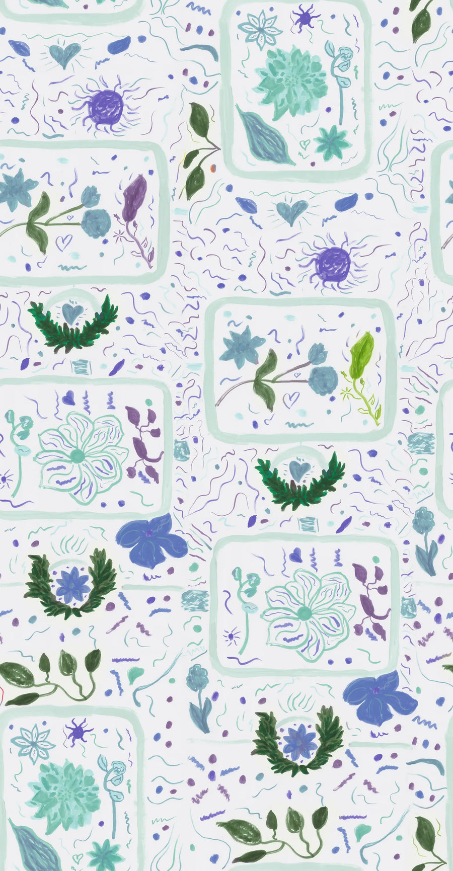 Reverie, Lilac Mural Wallpaper