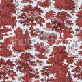 Woodland Toile, Red Mural Wallpaper - pure wallpaper artwork
