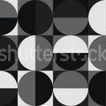 Circle Grid, Black & White Mural Wallpaper - pure wallpaper artwork