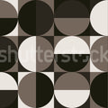 Circle Grid, Brown Mural Wallpaper - pure wallpaper artwork