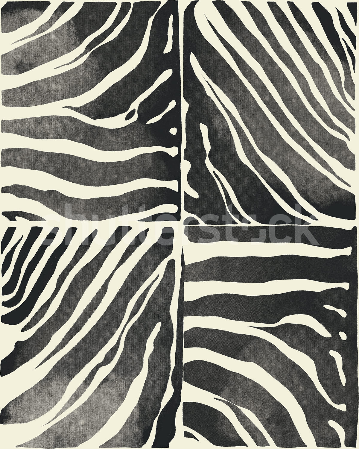 Savanna Stripe, Black & White Mural Wallpaper - pure wallpaper artwork