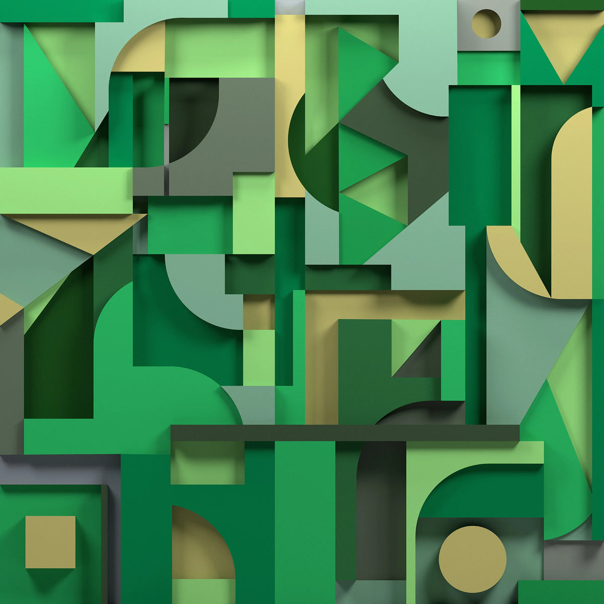 Caroline, Green Mural Wallpaper - pure wallpaper artwork