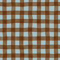 Gingham, Brown Mural Wallpaper - pure wallpaper artwork
