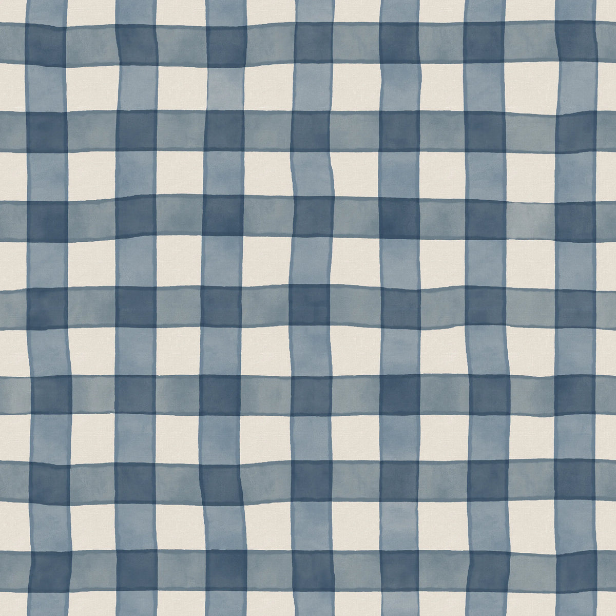 Gingham, Blue Mural Wallpaper - pure wallpaper artwork