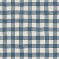 Gingham, Blue Mural Wallpaper - pure wallpaper artwork