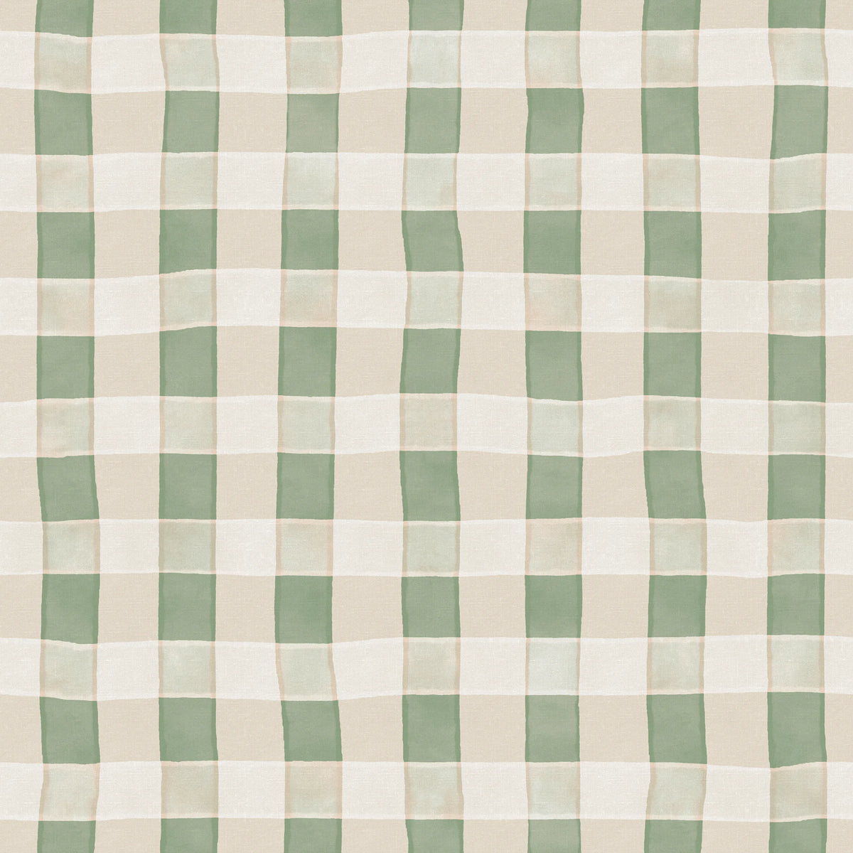 Gingham, Light Green Mural Wallpaper - pure wallpaper artwork