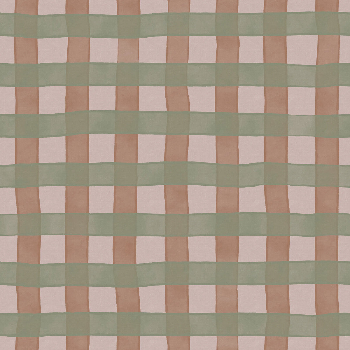 Gingham, Pink Mural Wallpaper - pure wallpaper artwork