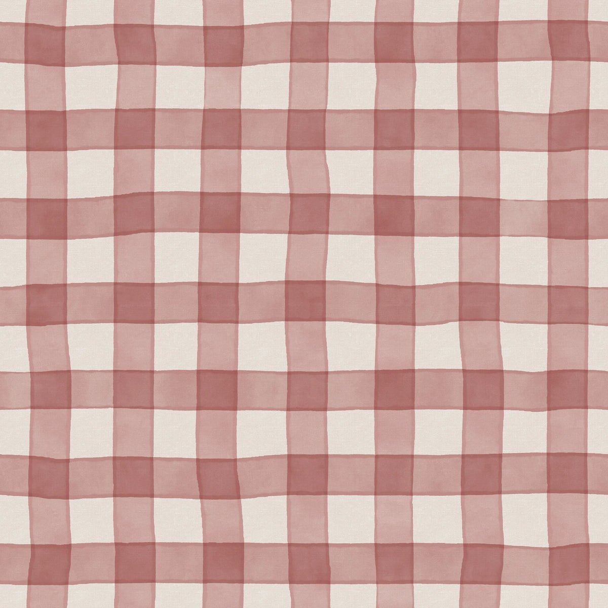 Gingham, Red Mural Wallpaper - pure wallpaper artwork