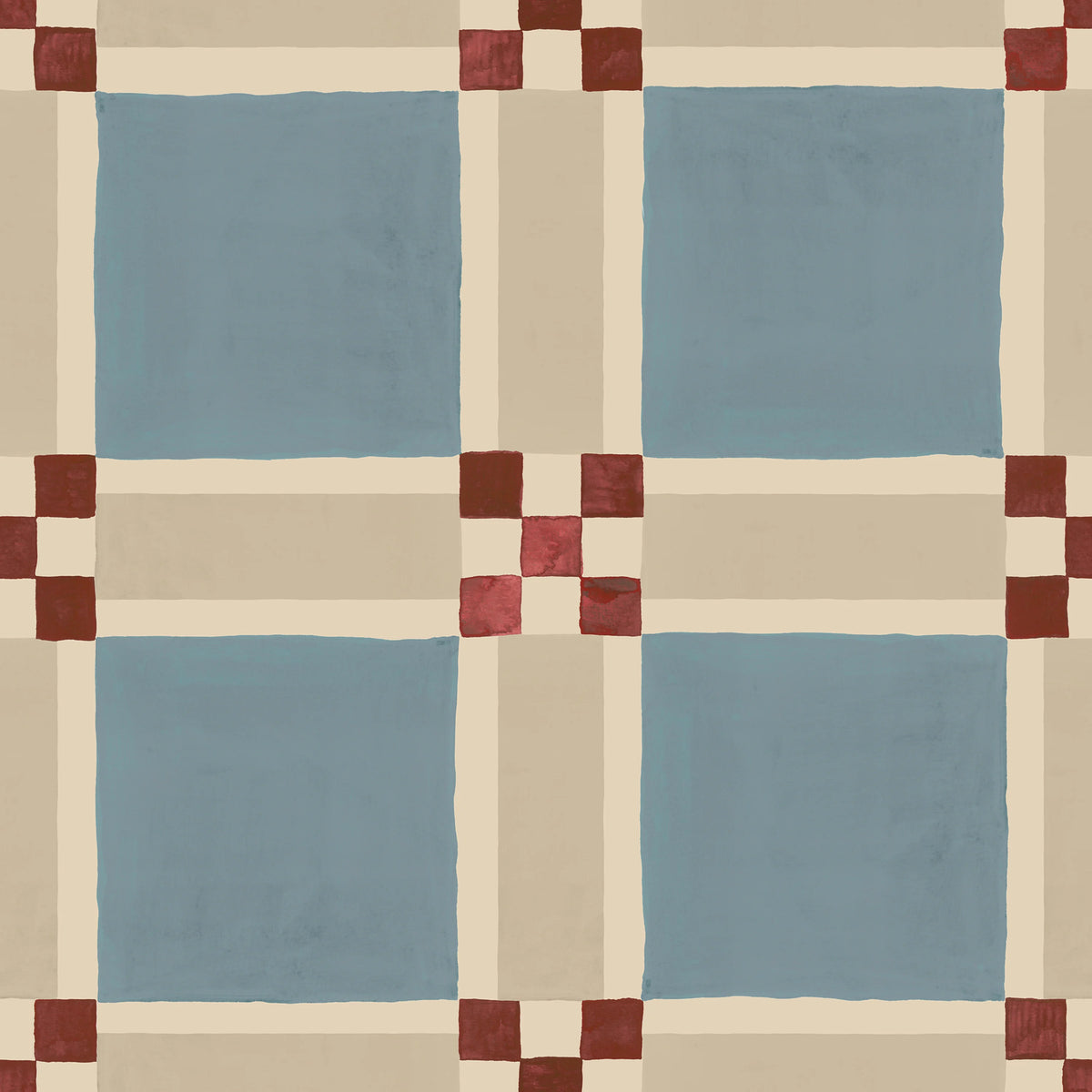 Bold Grid, Light Blue Mural Wallpaper - pure wallpaper artwork