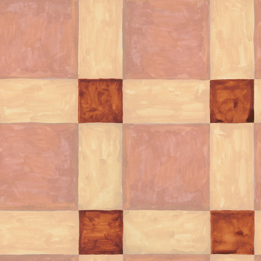 Artisan Square, Red Mural Wallpaper