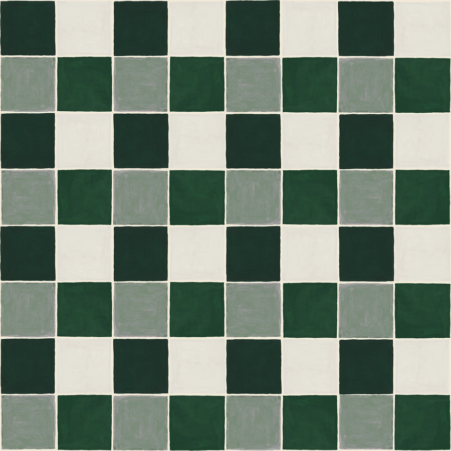 Tile, Green Mural Wallpaper