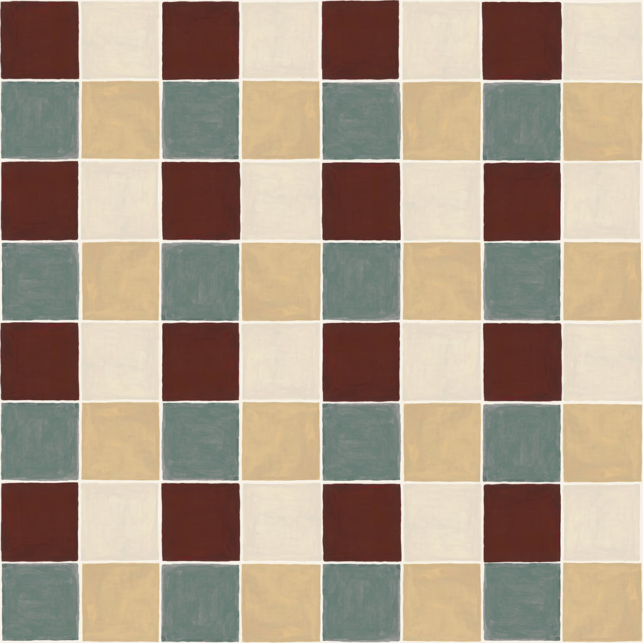Tile, Brown Mural Wallpaper