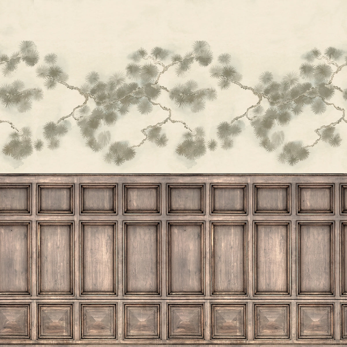 Pine Branch, Panels Mural Wallpaper - pure wallpaper artwork