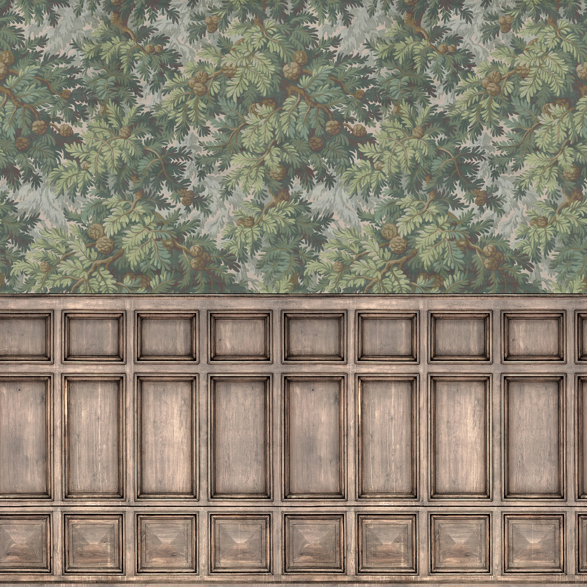 Spruce Forest, Panels Mural Wallpaper - pure wallpaper artwork