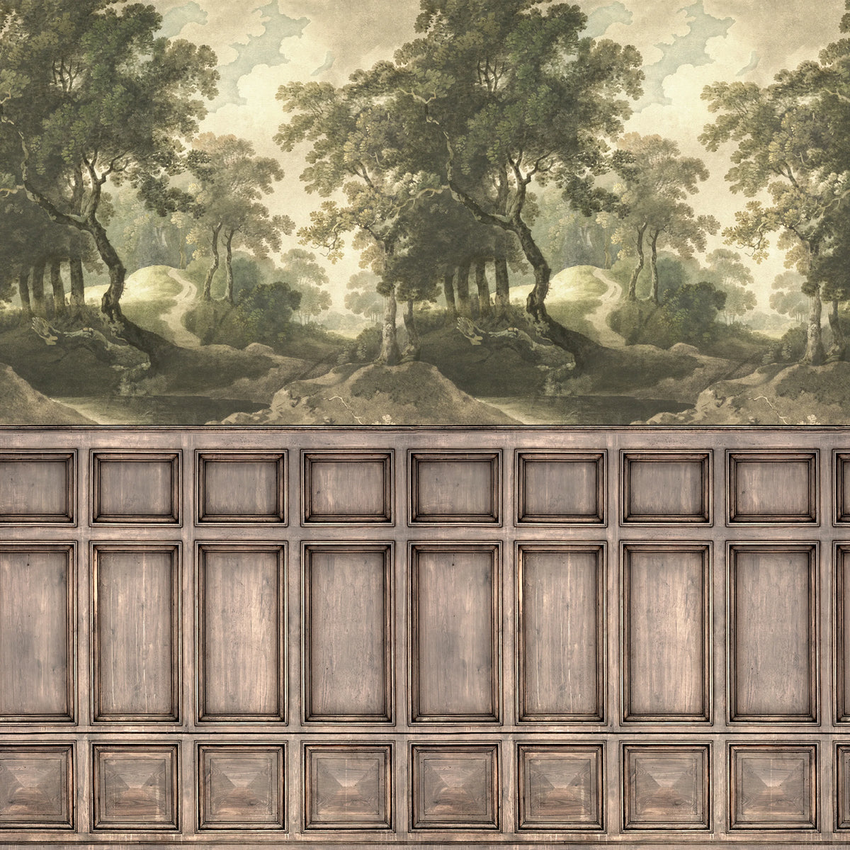 The Vintage Grove, Panels Mural Wallpaper - pure wallpaper artwork