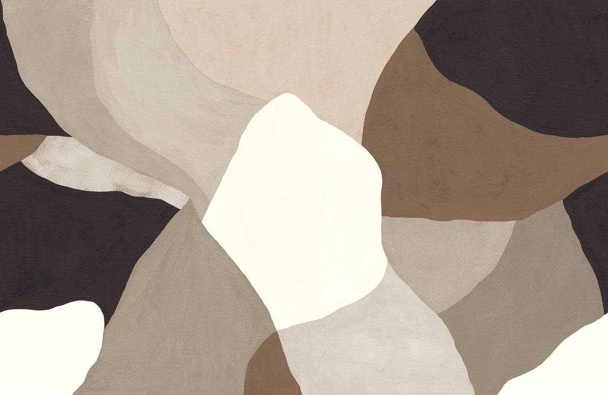 Abstract Fields, Dark Brown Mural Wallpaper - pure wallpaper artwork
