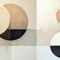 Circles, Beige Mural Wallpaper - pure wallpaper artwork