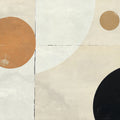 Blocks and Circles, Beige Mural Wallpaper - pure wallpaper artwork