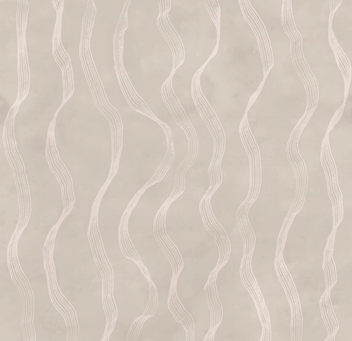 Ribbon Stripe, Beige Mural Wallpaper - pure wallpaper artwork