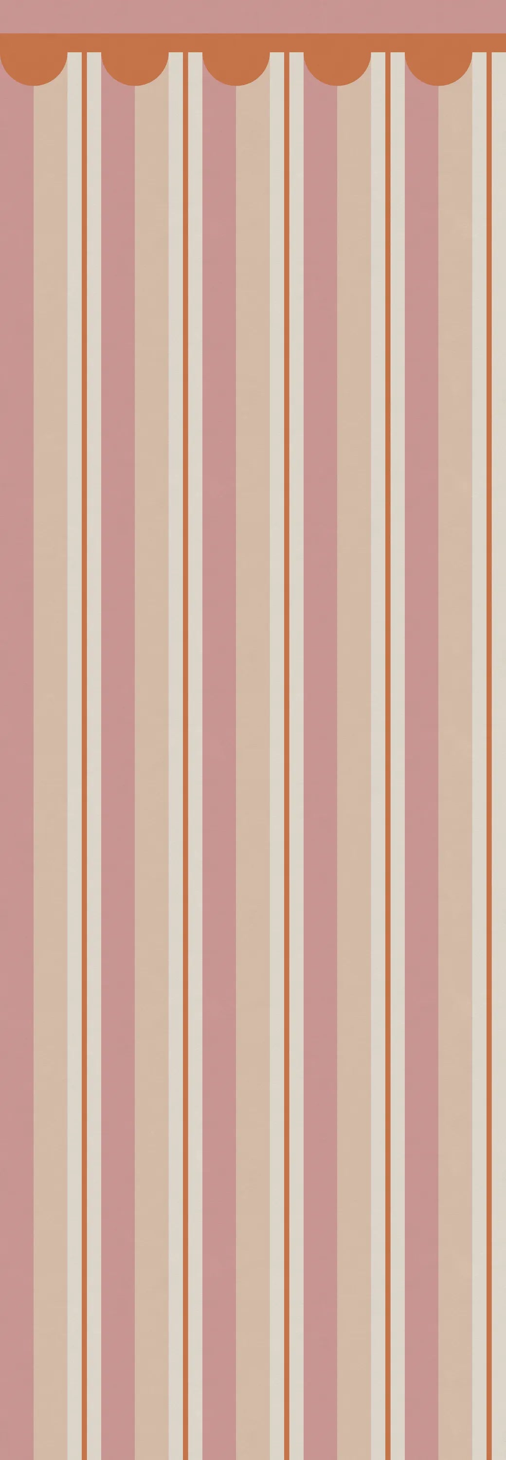 Border Stripe, Pink Mural Wallpaper - pure wallpaper artwork