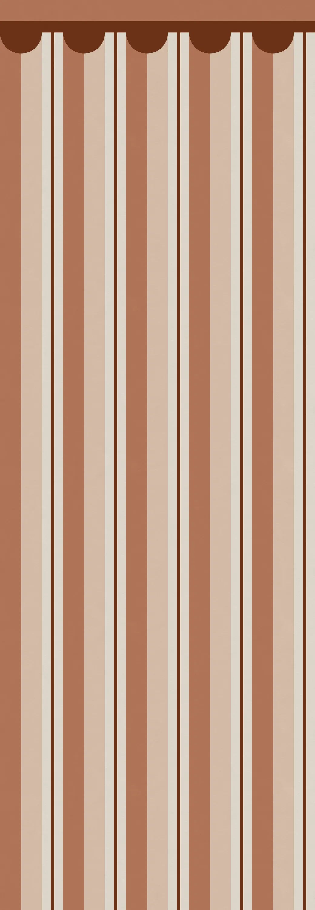 Border Stripe, Brown Mural Wallpaper - pure wallpaper artwork