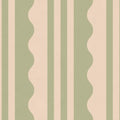 Wavy Stripe, Light Green Mural Wallpaper - pure wallpaper artwork