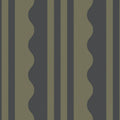 Wavy Stripe, Dark Green Mural Wallpaper - pure wallpaper artwork