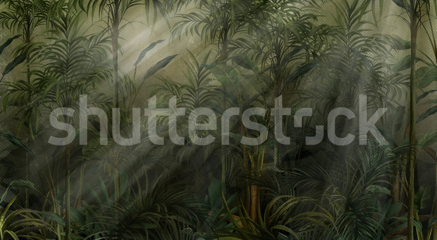 Jungle Shade, Green Mural Wallpaper